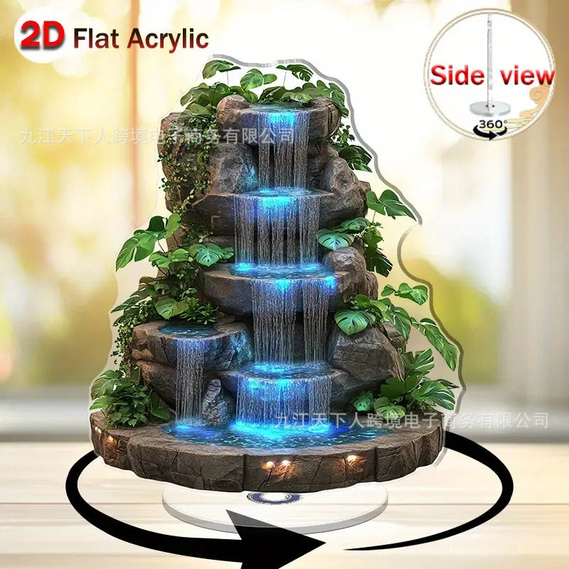 跨境新款春季热销2D平面亚克力旋转摆件芭蕾舞女孩八音盒装饰摆件