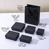 Black jewelry packaging box manufacturers in stock ring earring necklace pendant simple solid color jewelry gift box high