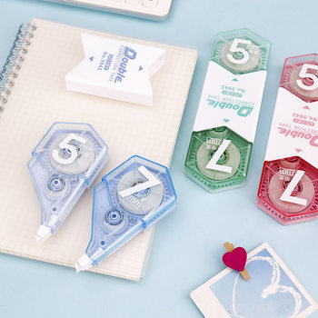 LePasheng 9942 New 5/7mm Double Head Double Bandwidth Correction Tape Student Large Capacity 24m Office Correction Tape