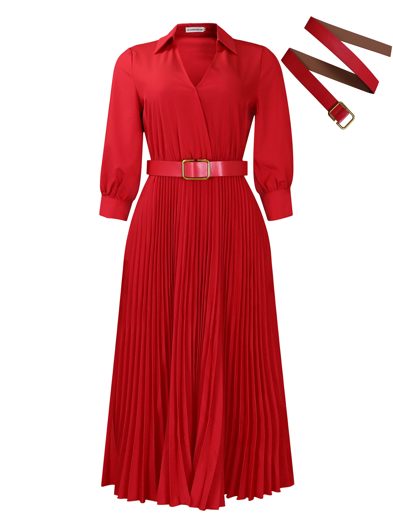 Plus Size Solid Color Dress Fashionable Elegant Design Autumn Wear for Women Wholesale Available