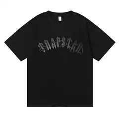 Trapstar Summer Trendy Brand Pure Cotton Short-Sleeved T-Shirt Men's Loose Couple Wear Pure Cotton Retro Bottoming Shirt for Men and Women 2