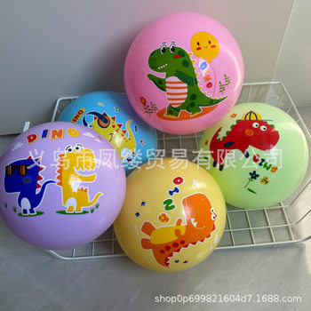 12cm inflatable ball baby hand toy ball cute dinosaur pattern environmental protection non-toxic PVC ball