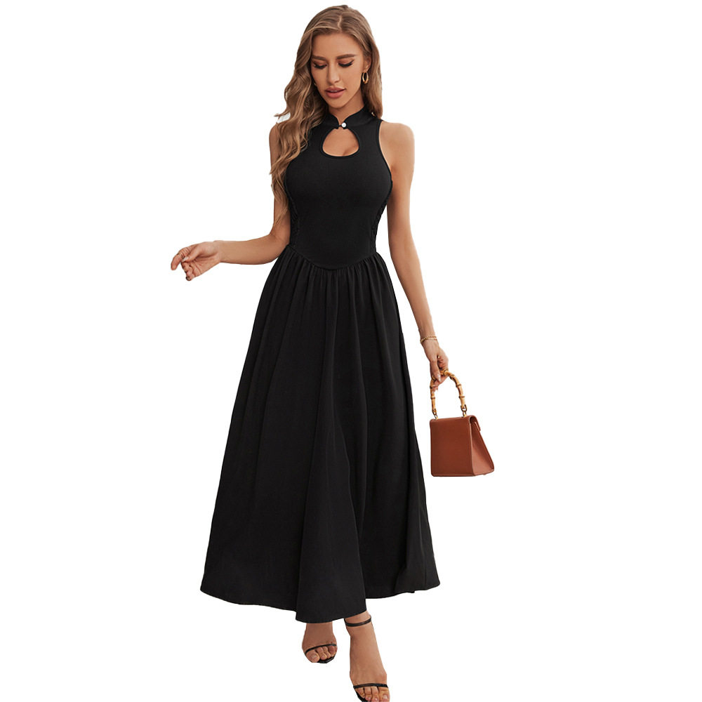 Summer Womens Dress Sexy Sleeveless High Neck Chinese Style Elegant Design Perfect for Parties and Events