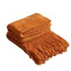 Nordic Solid Color Class A Tassel Blanket Thread Blanket Sofa Blanket Office Nap Blanket Air-conditioning Blanket Bed End Towel Knitted Blanket