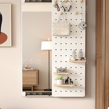 Invisible Dressing Mirror, Push-Pull Closed, Hidden Full-Body Mirror, Wall-Mounted, Can Cover Wall-Mounted Hole Board, Entrance Fitting Mirror