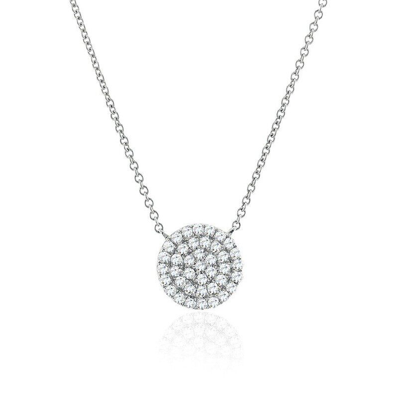 S925 sterling silver plated 14K gold starry sky round necklace women's French light luxury clavicle chain factory direct a generation of hair