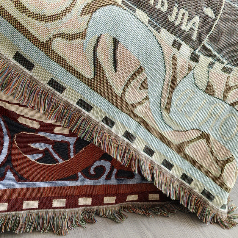 European-style map jacquard sofa towel cover cloth anti-dirt cover cover full cover warm thread blanket knitted blanket wholesale generation