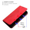 Suitable for Iphone16E Leather Case 15Plus Rhombus Skin-Feel Strong Magnetic Card Holder Wallet Protective Case 17Pro