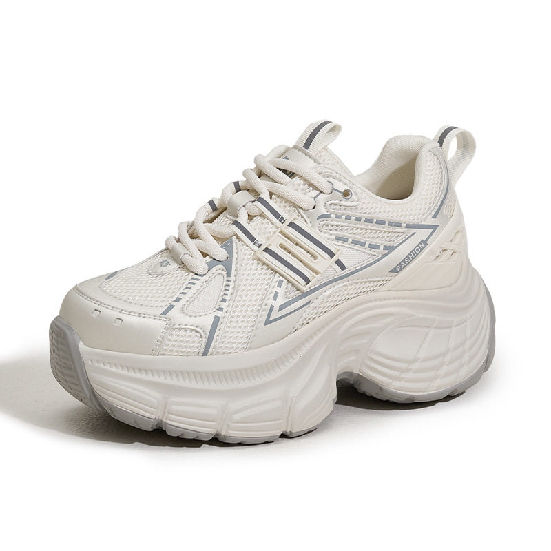 Giày sandal cao gót nữ hở mũi lưới đế dày phong cách Hàn Quốc — Len tinh khiết, Xám