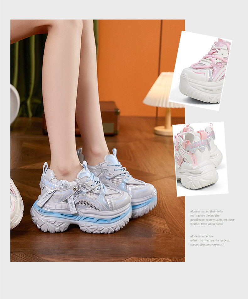 Giày sandal cao gót nữ hở mũi đế dày thoáng khí — Hoa lan trắng, Bột trắng chi tiết 3