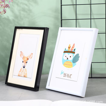 Simple imitation aluminum alloy photo frame table A3A4 business license picture frame PVC plastic resin photo frame manufacturers wholesale