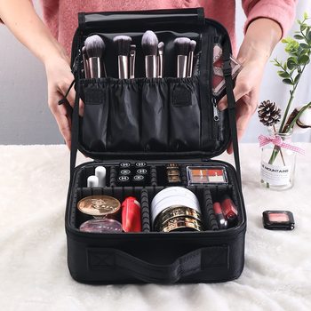Professional Portable Large-Capacity Makeup Bag for Makeup Brushes, Handheld Ins-Style Makeup Artist Nail Art Multifunctional Travel Cosmetics