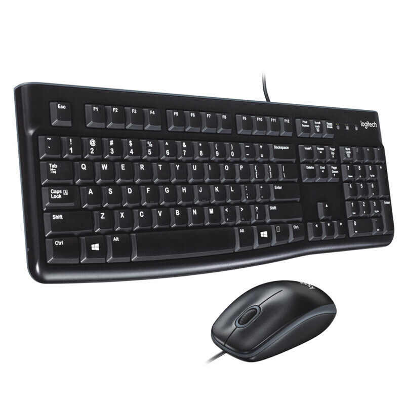 Logitech MK120 wired keyboard and mouse set waterproof notebook desktop keyboard and mouse Home Office warranty