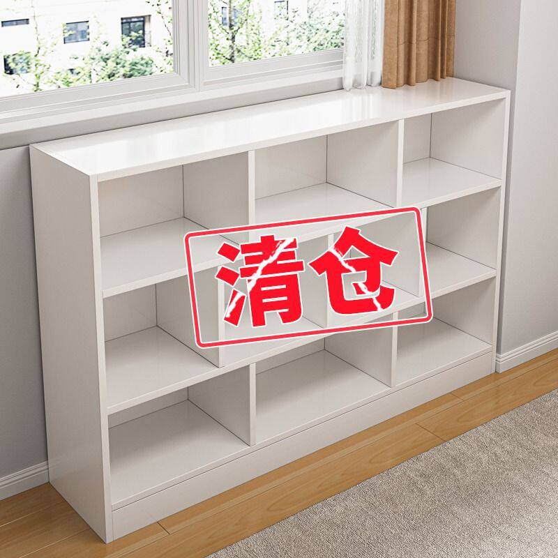 书架落地置物架家用书柜多层收纳柜子分层架客厅简易格子柜置物柜