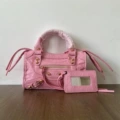 Gold rivets-small size 24*15*8cm--pink-ready for delivery on the same day