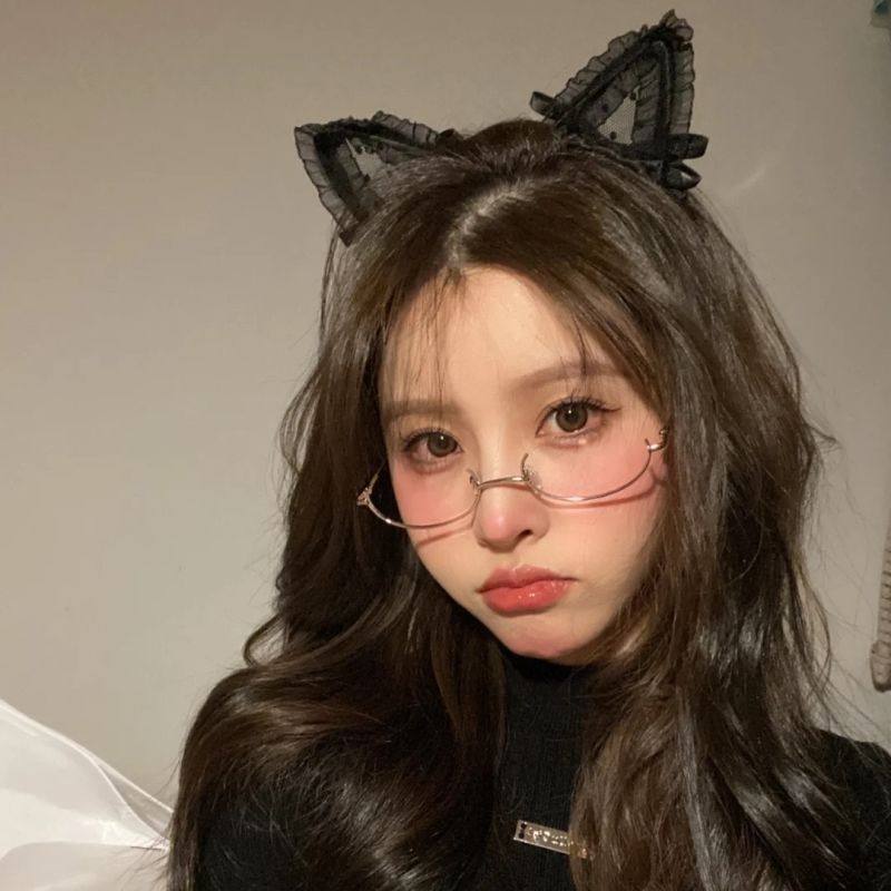 Cosplay Lower Half Frame Abstinence Style Decorative Glasses Popular Borderless Two-Dimensional Sexy Female Jk Soft Girl Frame