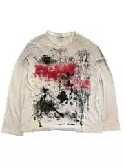 2025 American Trendy Brand Men's and Women's Same Style Round Neck Printed Long-Sleeved T-Shirt Tops Retro Casual Trendy Long-Sleeved Tops