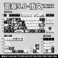 129-key razer 5.0 side-printed backlit russian layout
