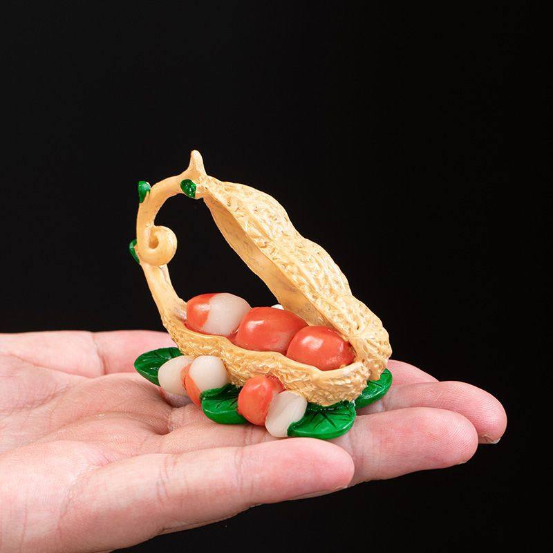 Peanut Color-Changing Tea Pet, Realistic Fruit Persimmon, Ruyi Tea Toy, Trendy Popular Recommendation, Tea Ceremony Accessories, Tea Set Ornaments