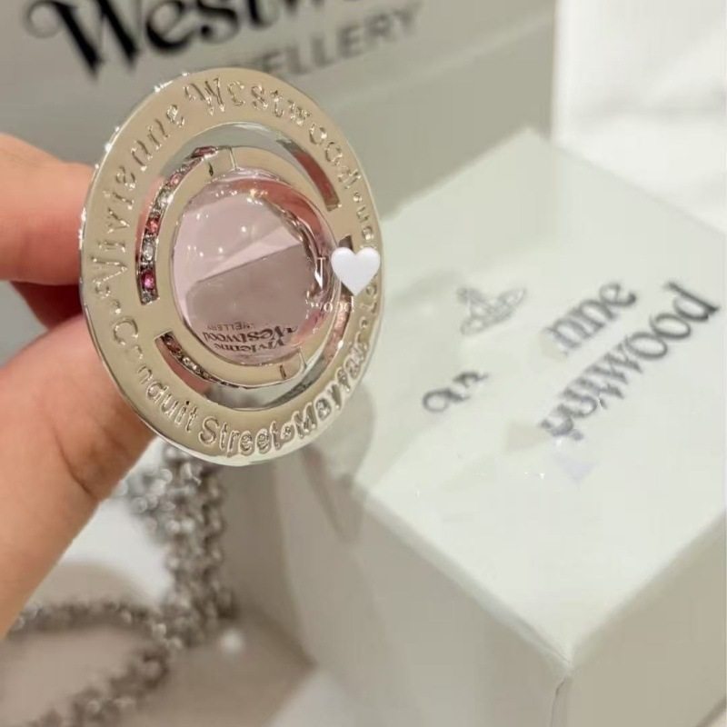 Xijia Saturn High Version Large and Medium Orb Saturn Full Series Necklace Women's 10mm Beads Logo Buckle Clavicle Chain