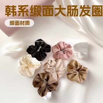 Korean-Style Satin Scrunchie for Women, New High-End Bun Hair Tie, Hair Accessory