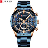 Мужские многофункциональные часы CURREN/Karien 8355 с шестиконтактным разъемом, водонепроницаемые круглые часы с календарем для внешней торговли, популярный стиль