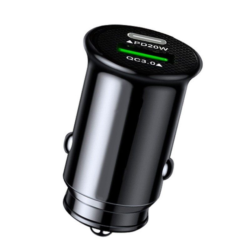 New cross-border PD QC3.0 20W mini car charger cigarette lighter A C dual-port car charger factory direct sales