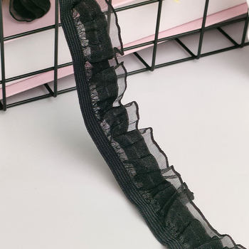 Color double-layer lace fungus elastic elastic belt lace clothing accessories 2.5