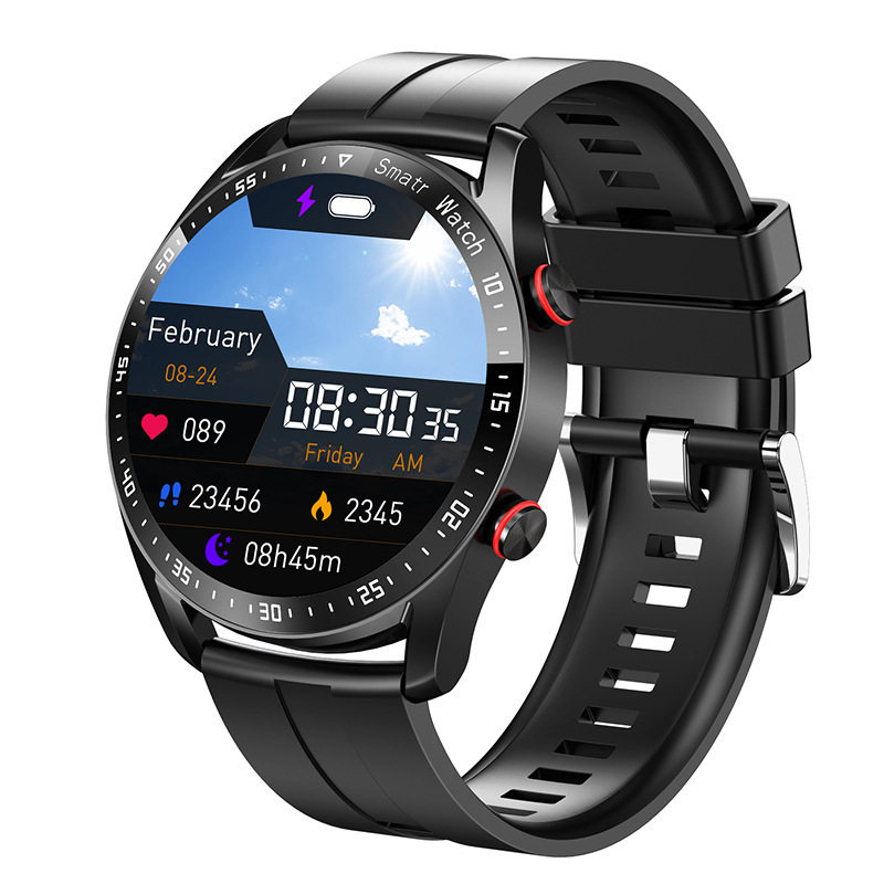 New HW20 Bluetooth Talk Smart Watch ECG PPG Business Stainless Steel Strap Waterproof I9 Men's Watch
