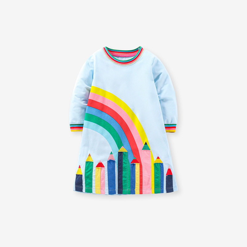 Custom-made, Special Supply Kids' Dress, New Autumn Long-sleeve Crewneck Loose Maxi Dress