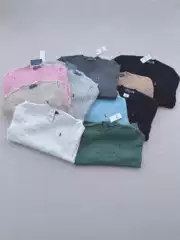 Rl Retro Twist Pattern Pony Logo Embroidered Crew Neck Short-Sleeve Sweater Unisex 24 Autumn New Pure Cotton Knitwear