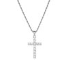New Titanium Steel Cross Diamond Pendant Necklace Men's Trendy Brand Zircon Modern Ins Hip-Hop Cold Style Accessories
