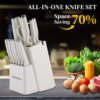 Foreign Trade Factory Cross-Border E-Commerce Spot Wholesale Stainless Steel 15-Piece Kitchen Chef Multi-Functional Set of Knives