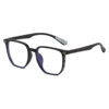 New temperament black frame anti-blue light glasses large frame face small plain frame women's flat mirror men's fashion wholesale generation