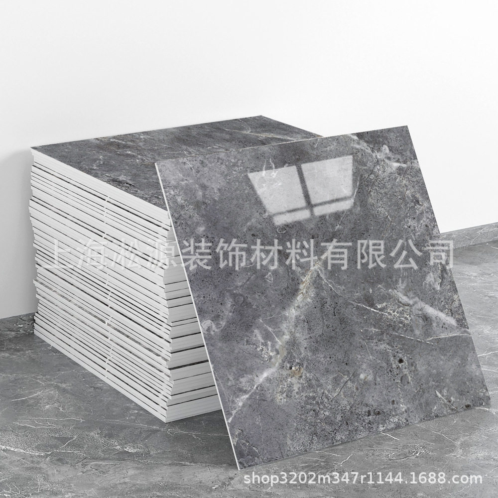 外贸跨境热销大理石仿瓷砖墙贴自粘防水防潮背景墙面装饰墙壁纸