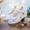 Shuiyue's New Inner Heightening Round Toe Old Beijing Cloth Shoes for Women with Han Dynasty High Heels and Thick Soles Embroidered Shoes