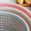 Cross-border Plastic Draining Basket Kitchen Thickened Extra Large Vegetable Washing Basket Vegetable Basket Fruit Basin Round Melon and Fruit Basket