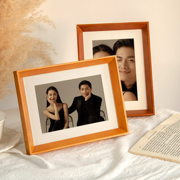 Three-Dimensional Double Mortise and Tenon Photo Frame, Photo Frame, Wall Hanging Table, 6inch 8inch Large Photo Frames, Solid Wood Creative Ornaments Wholesale