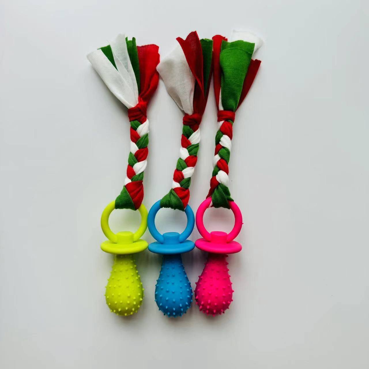 Pet Toy Manufacturer Wholesale Direct Supply Tpr Tooth Cleaning Pacifier for Cats and Dogs to Chew and Grind Teeth to Relieve Boredom, Environmentally Friendly and Odor-Free