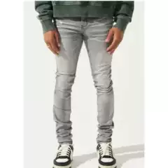 Cross-Border Supply of High-Quality Cotton Slightly Stretchy Loose-Fitting Slimming Men's Denim Trousers in European and American Style, Available in Stock