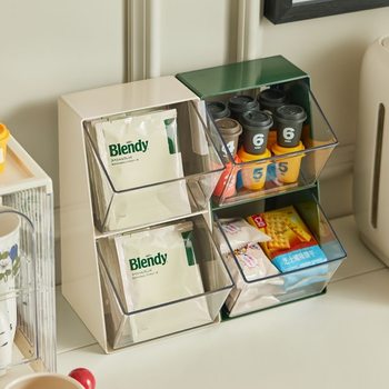 Tea Bag Storage Box Tea Coffee Capsule Storage Rack Tea Room Transparent Display Rack Desktop Storage Rack Sundries