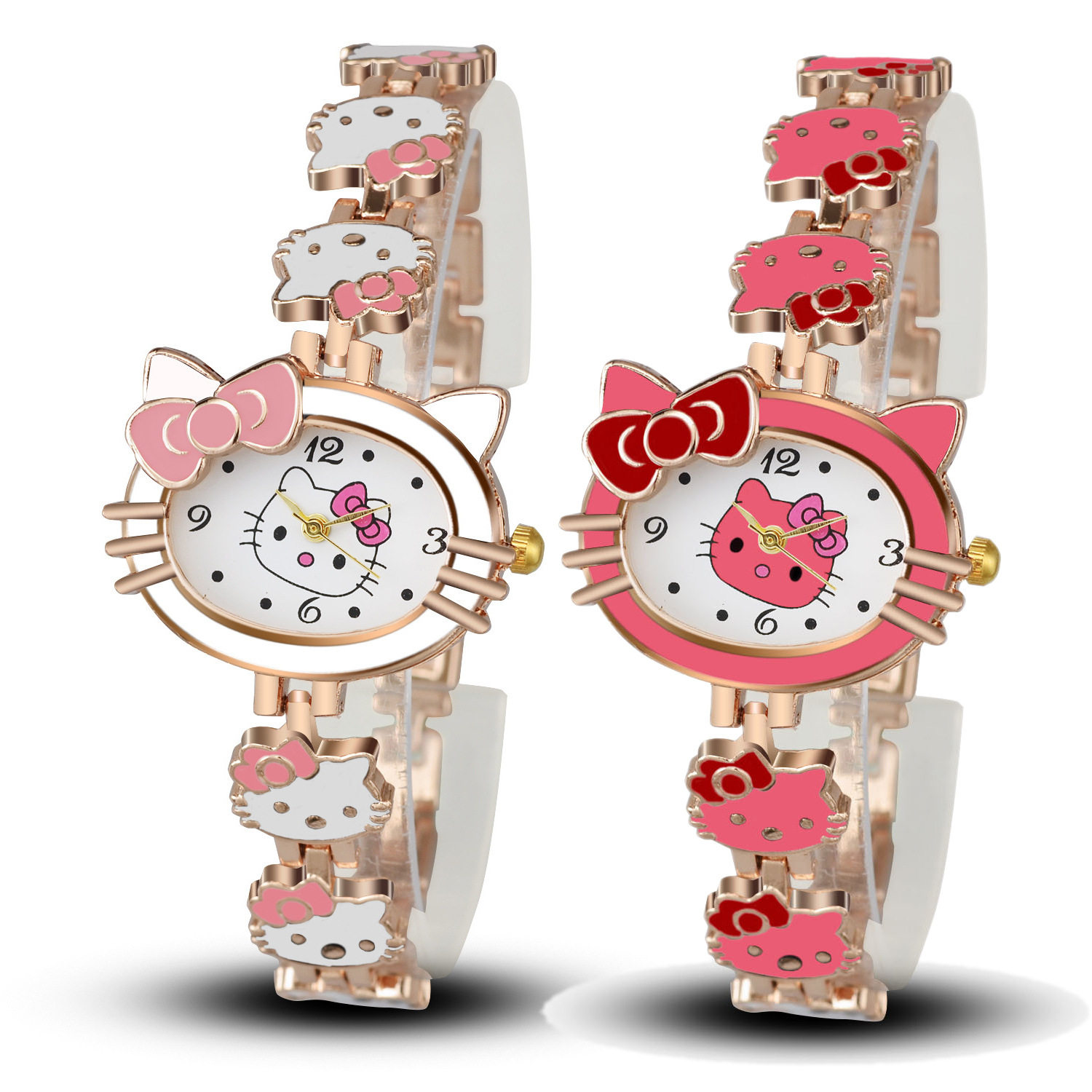 Fashion KT cat cartoon watch female student girl Lady cute bracelet watch in stock wholesale