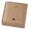 Cross-border Stainless Steel Cold Wind Love Fritillaria Extra Simple Wind Furnace Real Gold Necklace Female Ins Cyber Celebrity Clavicle Chain Female