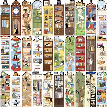 30 cat life bookmarks series hand account literary creative material ins reading paper bookmarks DIY wholesale