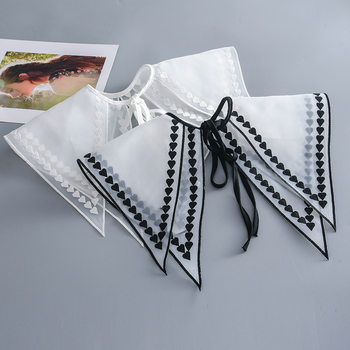 Fake Collar Children's Shake Tone Same Style Cloud Shoulder Mesh Lace Collar All-Match Fake Collar Lace Sweet Embroidered Small Shawl Collar