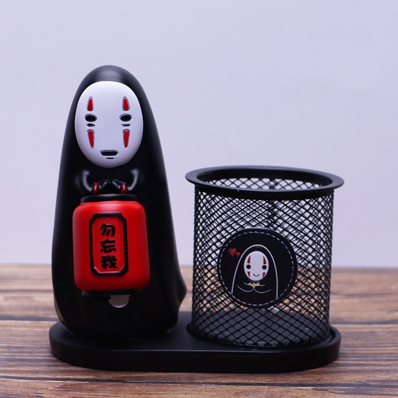 顔のないメンズラウンドペンホルダー、ナイトライト付き(ワスレナグサ)