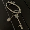 Star oval + bottle opening key + silver dice