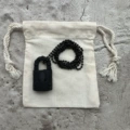 Black lock necklace