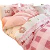 Washed Cotton Four-piece Set Bedding Thickened Twill Scrub Quilt Cover Bed Sheet Student Dormitory Three-piece Set Bedclothes