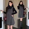 Autumn and Winter New Knitted Versatile Base Layer + Fashionable Korean-Style Bowknot Decorative Floral Vest Dress Set